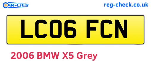 LC06FCN are the vehicle registration plates.