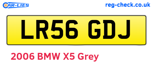 LR56GDJ are the vehicle registration plates.
