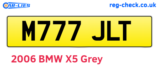 M777JLT are the vehicle registration plates.