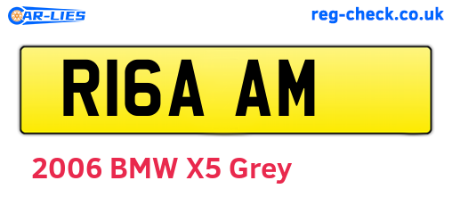 R16AAM are the vehicle registration plates.