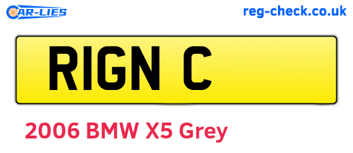 R1GNC are the vehicle registration plates.