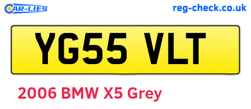YG55VLT are the vehicle registration plates.