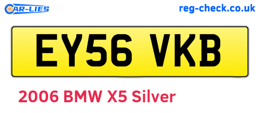 EY56VKB are the vehicle registration plates.