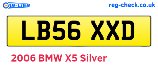 LB56XXD are the vehicle registration plates.