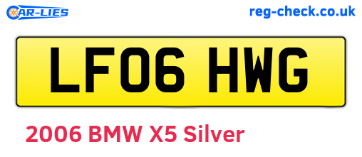 LF06HWG are the vehicle registration plates.