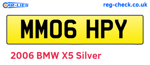 MM06HPY are the vehicle registration plates.