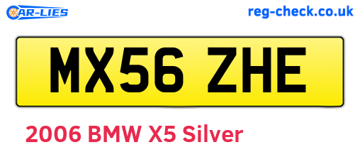 MX56ZHE are the vehicle registration plates.