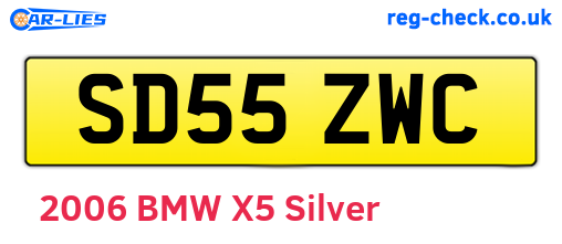 SD55ZWC are the vehicle registration plates.