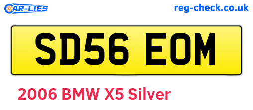 SD56EOM are the vehicle registration plates.