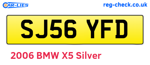 SJ56YFD are the vehicle registration plates.