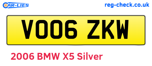 VO06ZKW are the vehicle registration plates.