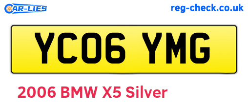 YC06YMG are the vehicle registration plates.