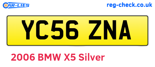 YC56ZNA are the vehicle registration plates.