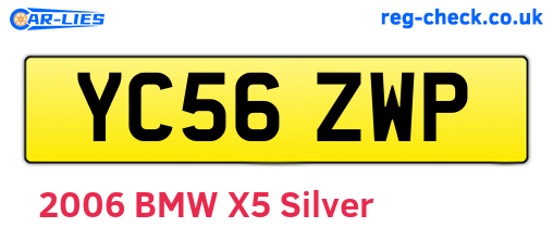YC56ZWP are the vehicle registration plates.