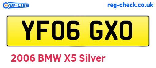 YF06GXO are the vehicle registration plates.