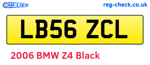 LB56ZCL are the vehicle registration plates.