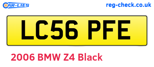 LC56PFE are the vehicle registration plates.