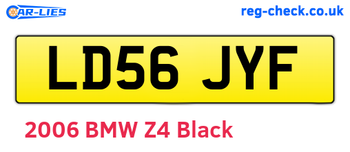 LD56JYF are the vehicle registration plates.