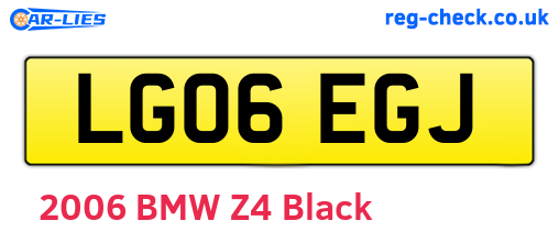 LG06EGJ are the vehicle registration plates.