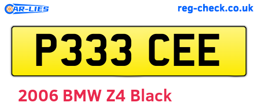 P333CEE are the vehicle registration plates.