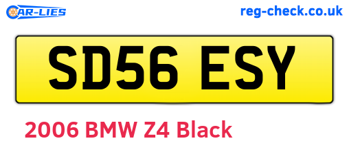 SD56ESY are the vehicle registration plates.