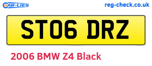 ST06DRZ are the vehicle registration plates.