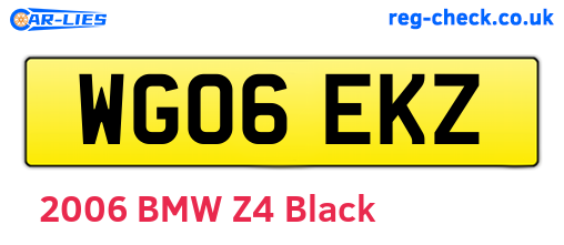 WG06EKZ are the vehicle registration plates.