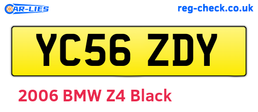 YC56ZDY are the vehicle registration plates.