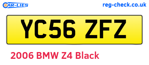 YC56ZFZ are the vehicle registration plates.