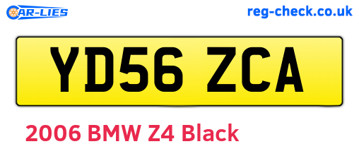 YD56ZCA are the vehicle registration plates.