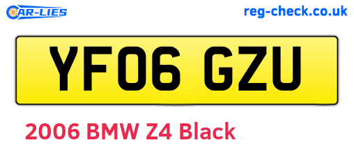 YF06GZU are the vehicle registration plates.