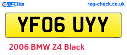 YF06UYY are the vehicle registration plates.
