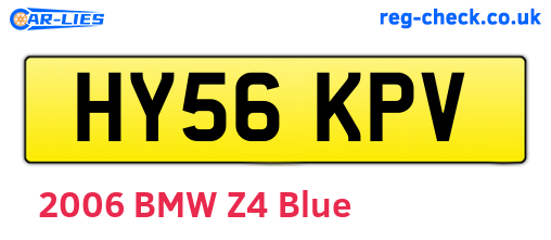 HY56KPV are the vehicle registration plates.