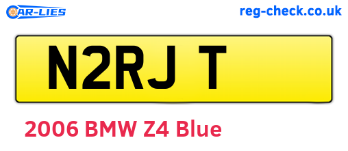 N2RJT are the vehicle registration plates.