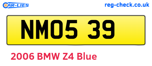 NMO539 are the vehicle registration plates.