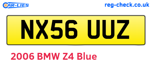 NX56UUZ are the vehicle registration plates.