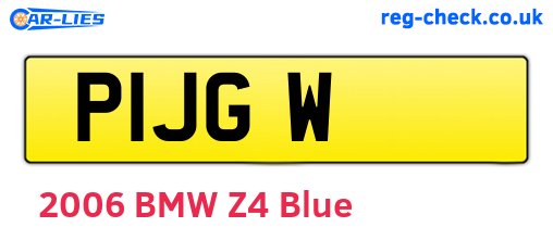 P1JGW are the vehicle registration plates.