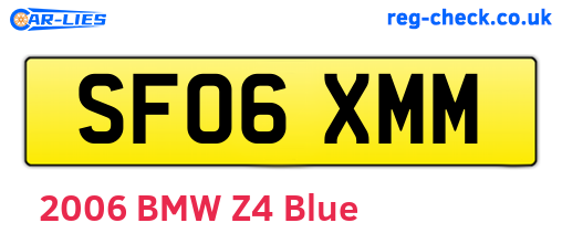 SF06XMM are the vehicle registration plates.