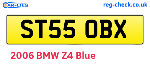 ST55OBX are the vehicle registration plates.