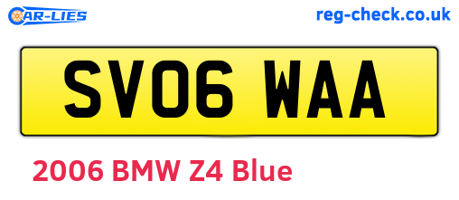 SV06WAA are the vehicle registration plates.