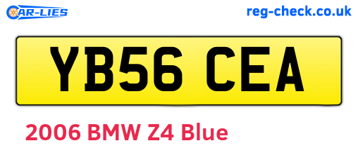 YB56CEA are the vehicle registration plates.