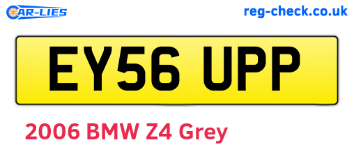 EY56UPP are the vehicle registration plates.