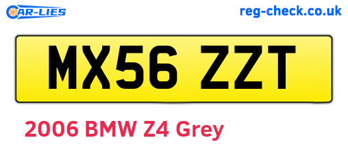 MX56ZZT are the vehicle registration plates.