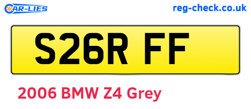 S26RFF are the vehicle registration plates.