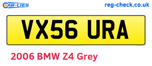 VX56URA are the vehicle registration plates.