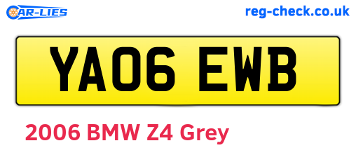 YA06EWB are the vehicle registration plates.