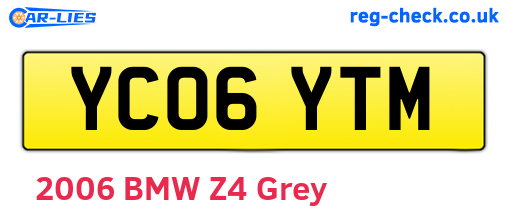 YC06YTM are the vehicle registration plates.