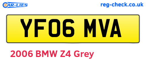 YF06MVA are the vehicle registration plates.