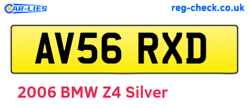 AV56RXD are the vehicle registration plates.