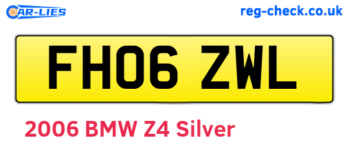 FH06ZWL are the vehicle registration plates.